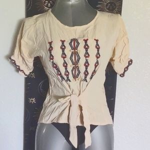 Pearl embroidered blouse